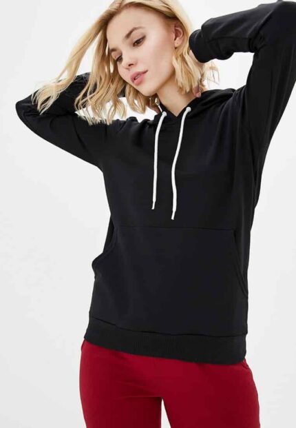 Худі жіноче тепле чорне